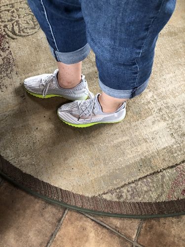 Customer photo review of Net Surface Breathable Lace-Up Yeezy Sneakers