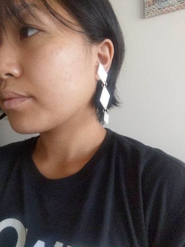 Customer photo review of Claudette Capiz Earrings