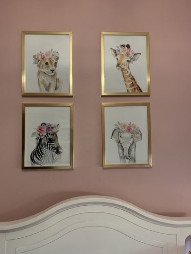 Customer photo review of Flower Crown Animals Canvas Prints