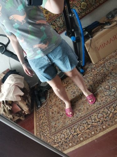 M A. review of High waist side leg denim jean shorts L004# image 1 out of 1