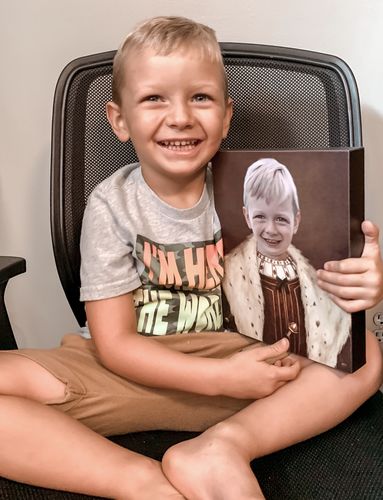 Customer photo review of The Young King - Custom Canvas