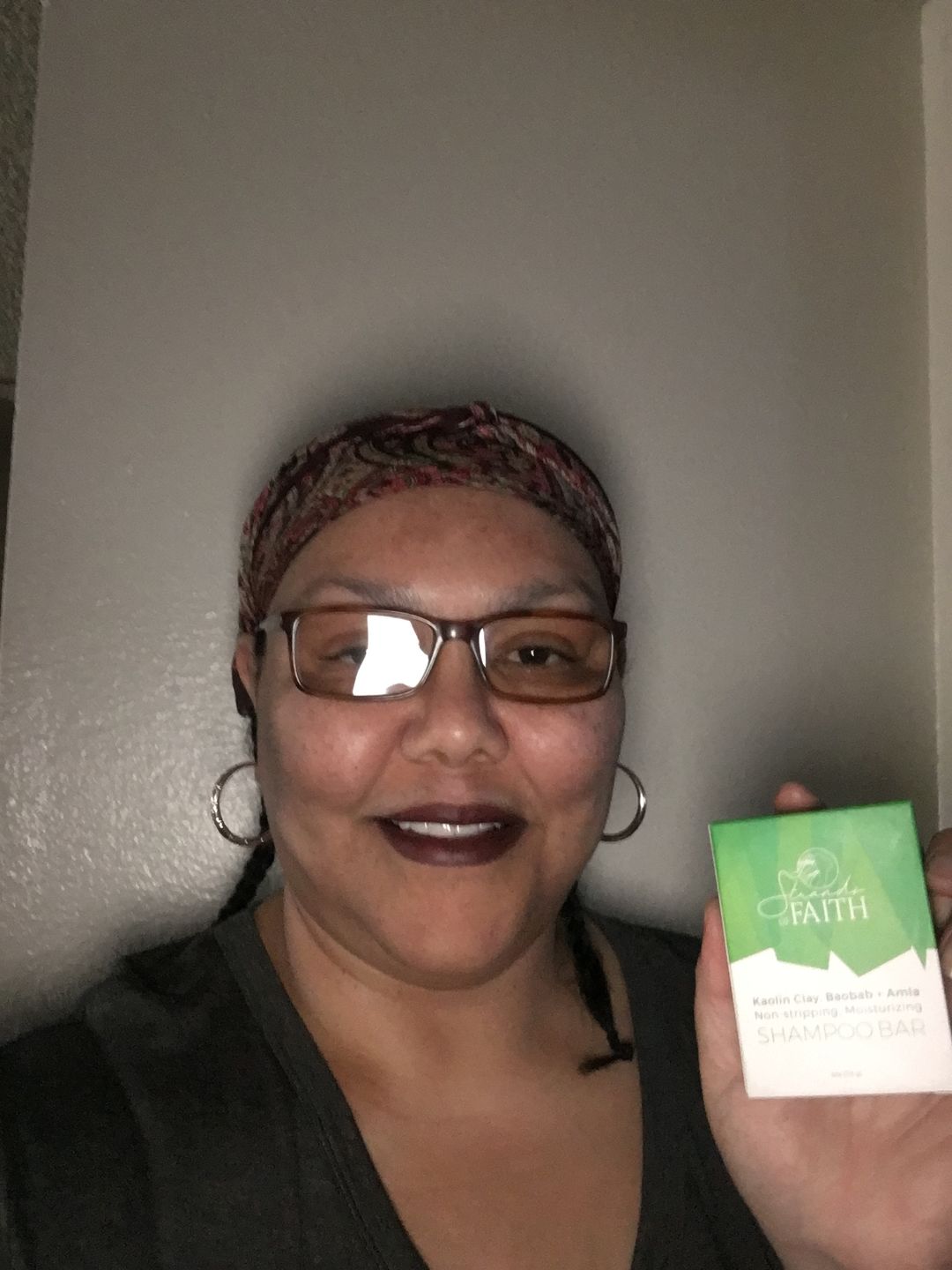 Customer photo review of Non-Stripping Shampoo Bar