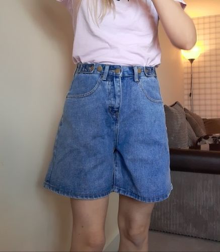 E review of High waist side leg denim jean shorts L004# image 1 out of 1