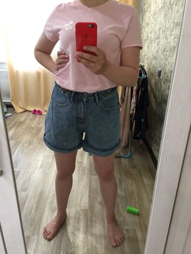 S A. review of High waist side leg denim jean shorts L004# image 1 out of 1