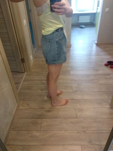 A A. review of High waist side leg denim jean shorts L004# image 1 out of 1
