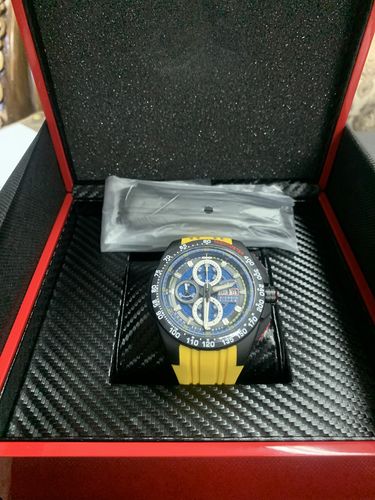 Customer photo review of G5 Delta - Black-Yellow Automatic Titanium Swiss Sport Chrono Watch (Black PVD Coating)