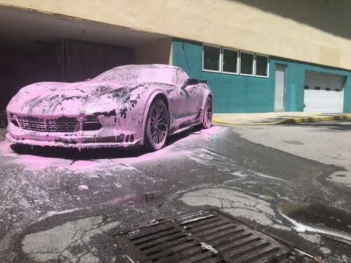 Customer photo review of Pink Foam Soap and Wax (1 Gallon)