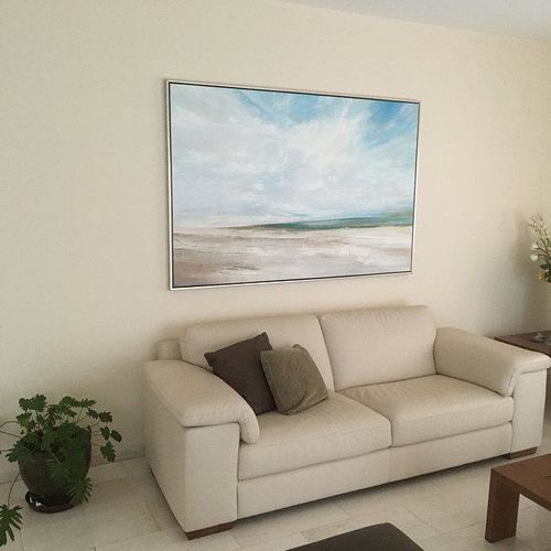 Customer photo review of Beach Abstract Painting #ABSH03