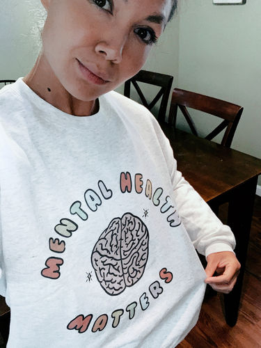 Customer photo review of Mental Health Matters (Brain) -- Sweatshirt