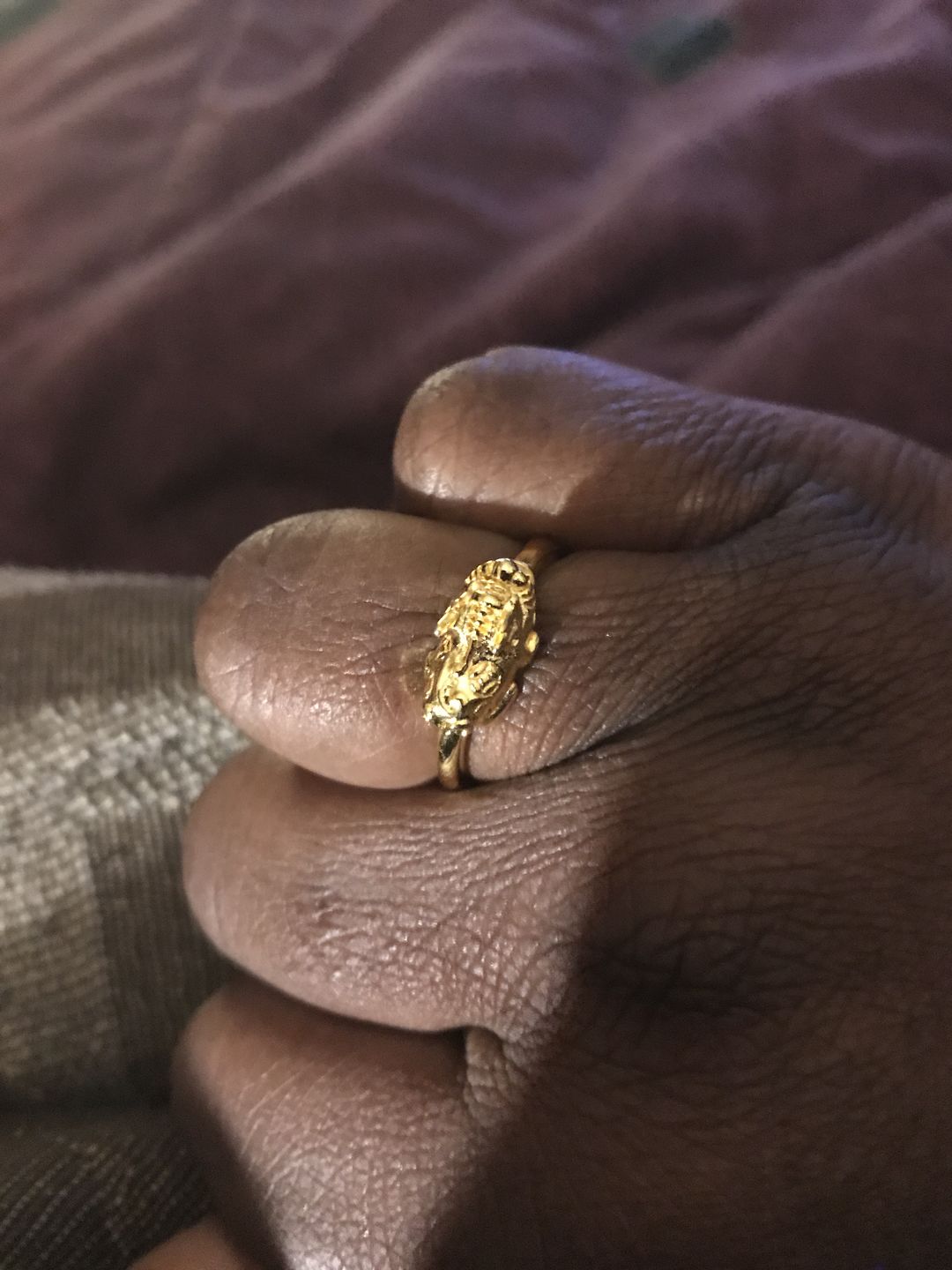 Customer photo review of Adjustable Lucky Gold Piyao Ring