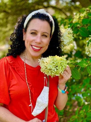Customer photo review of WHITE DAISY EYELET HEADBAND