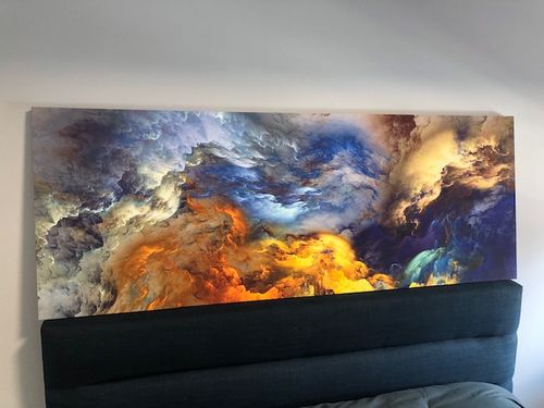 Customer photo review of 'Faith' Framed Canvas (64" x 24")