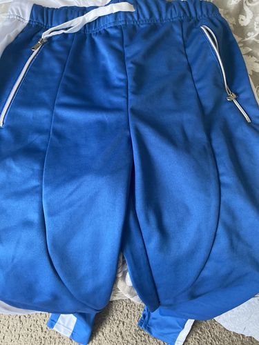 Customer photo review of Premium Side Stripe Zip Pocket Track Pants (Royal Blue - White)