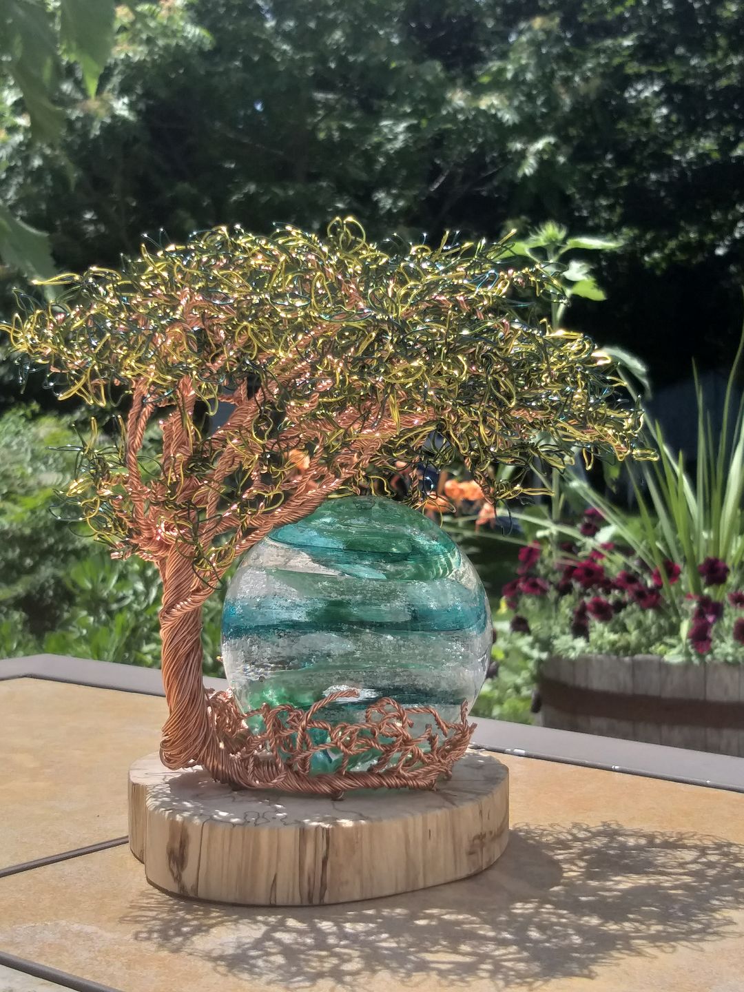 Customer photo review of Reading Tree Of Life with Tranquil Swirl Orb
