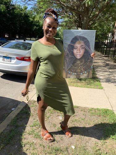 Customer photo review of The Nubian Queen - Custom Canvas