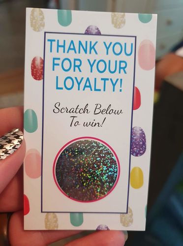 Customer photo review of Nails Scratch Off Cards