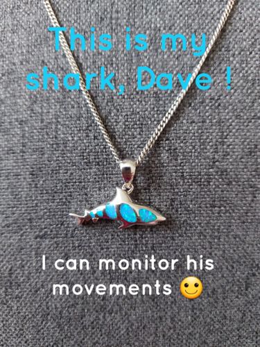 Customer photo review of Shark Opal Necklace