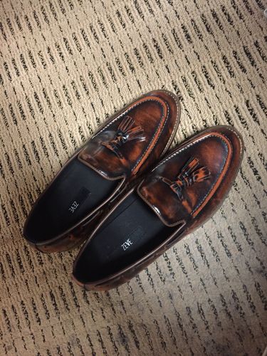 Customer photo review of Tassel Loafer - Tan Polished Leather