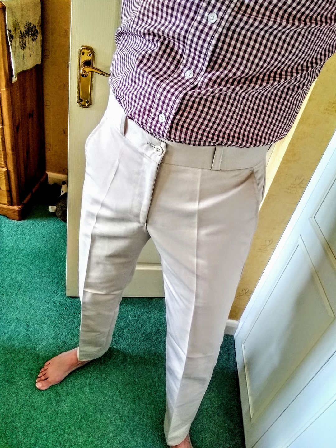 Customer photo review of Sta Prest Trousers - Stone