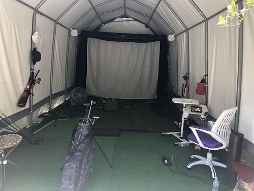 Customer photo review of FlightScope Mevo+ Premium Golf Simulator Package