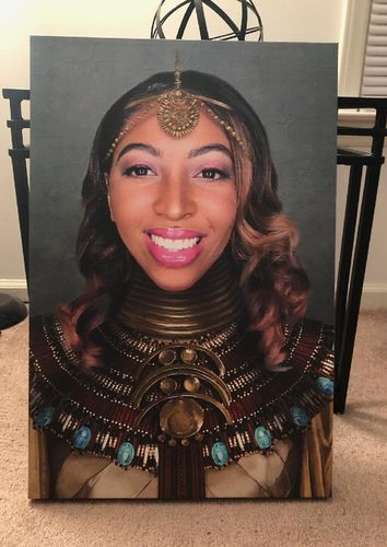 Customer photo review of The Nubian Queen - Custom Canvas