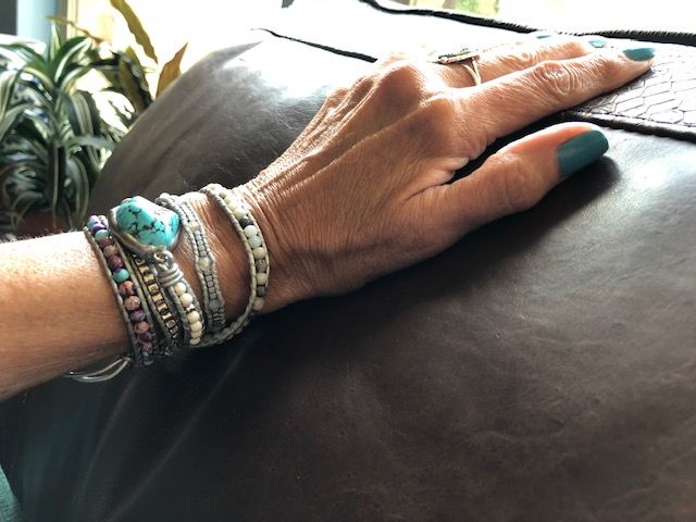 Customer photo review of Healing Turquoise Protection Wrap Bracelet