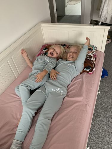Customer photo review of Personalised LA Script Tracksuit Set (0-7 Years) (MRK X)