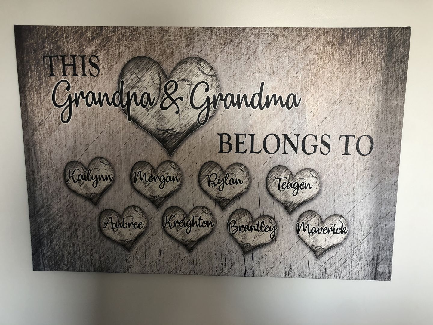 Customer photo review of Personalized "This Grandma Belongs To" Premium Canvas