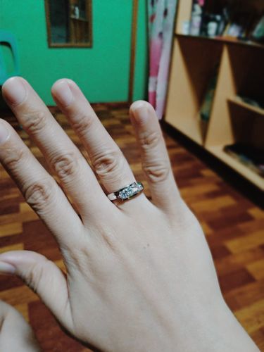 Customer photo review of .45ct La Rambla Engagement Ring