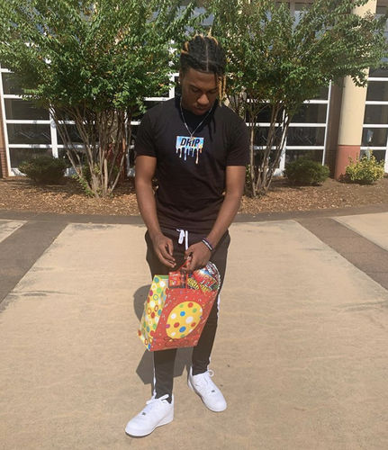 Customer photo review of Outside Solid One Stripe Track Pants (Black - White)