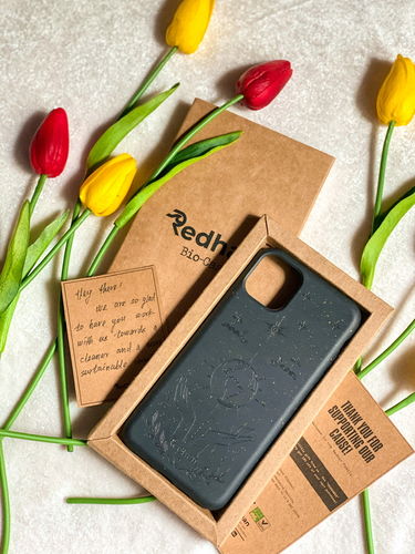 Customer photo review of Eco Friendly iPhone 11 Pro Max Phone Case - Our Planet in Charcoal Black