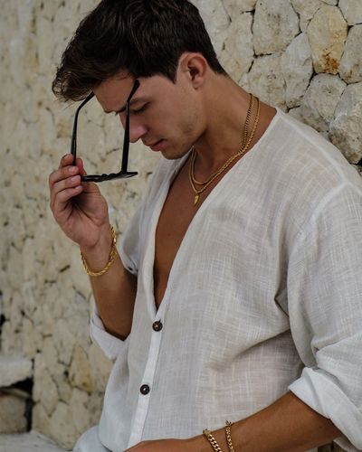 Customer photo review of Compass Pendant (Gold)