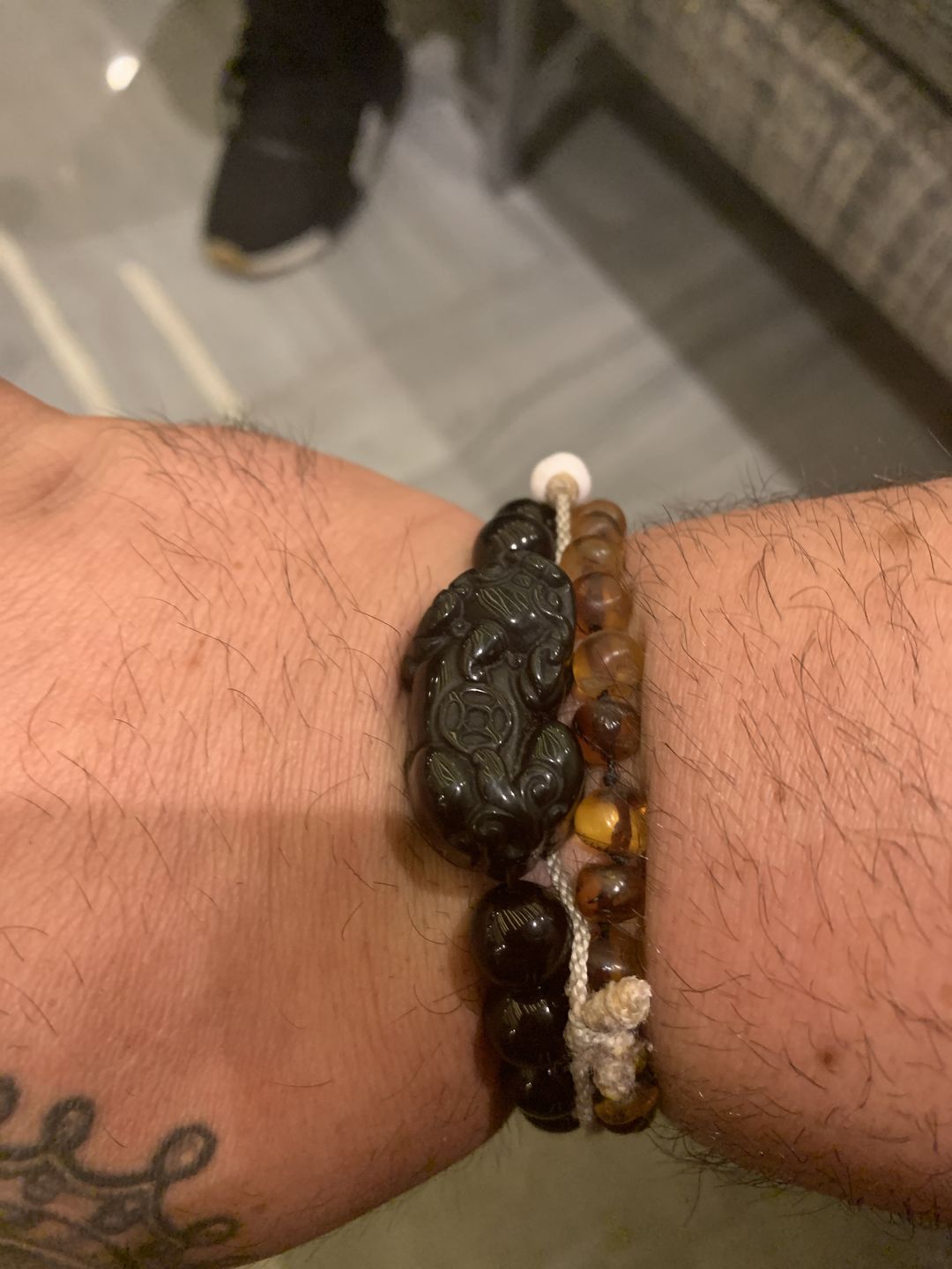 Customer photo review of 6 Words Pixiu Wealth Mantra Obsidian Bracelet