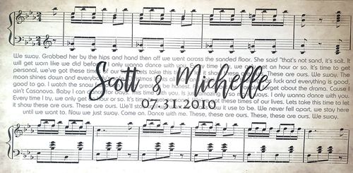 Customer photo review of Custom Couple Music Premium Canvas - Ready to Hang