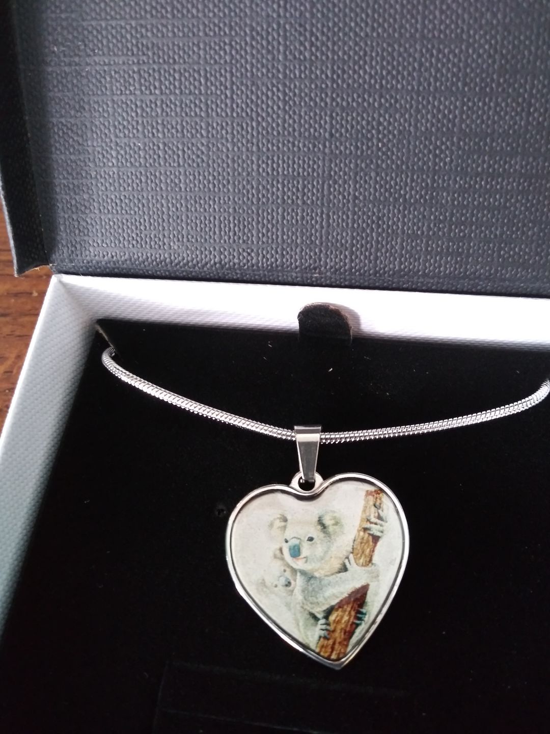 Customer photo review of Koala Love - Heart Necklace