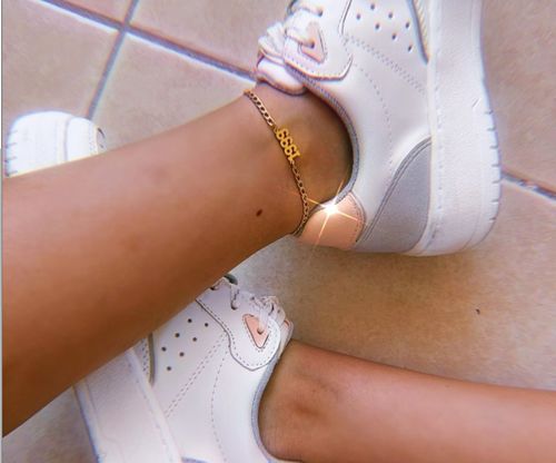 Customer photo review of Birth date anklet