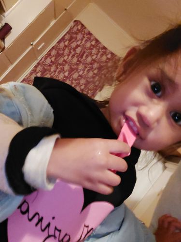 Customer photo review of MLW By Design - Personalised Name Heart Hoodie | White or Black