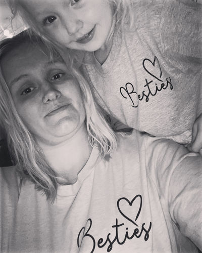 Customer photo review of Besties Mini Logo Mum & Kid Matching Tees (MRK X)