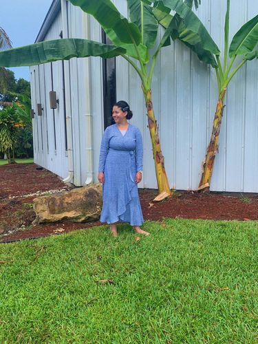 Customer photo review of Sky Blue Midi Dress