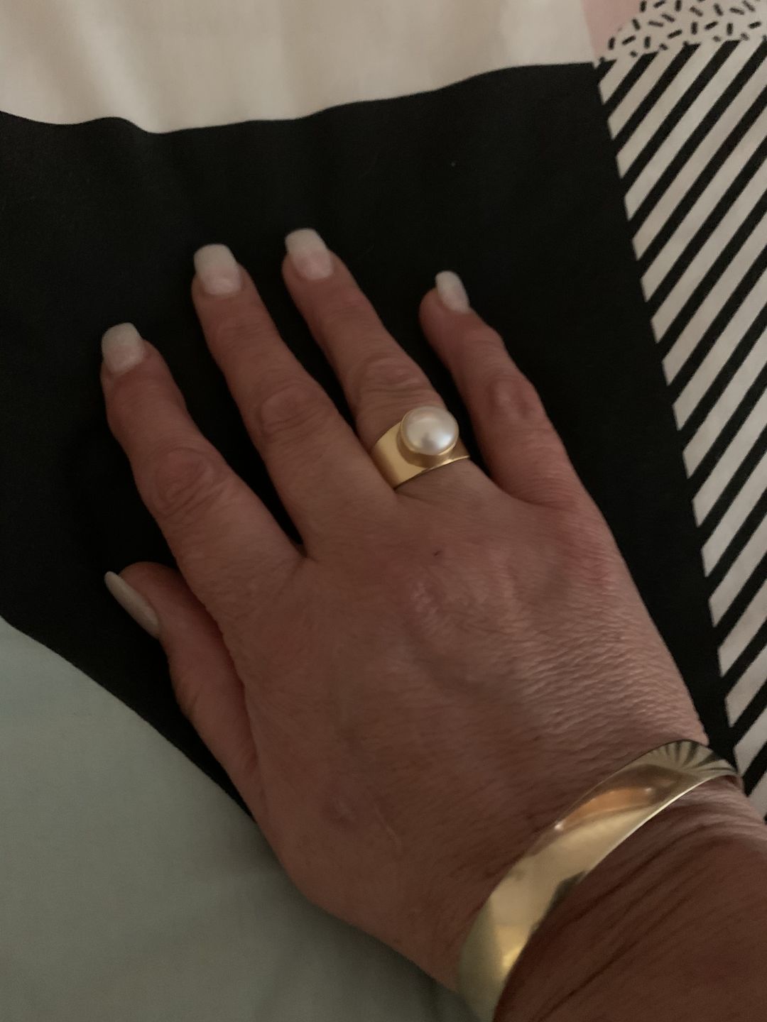 Customer photo review of PEARL DOME RING - GOLD