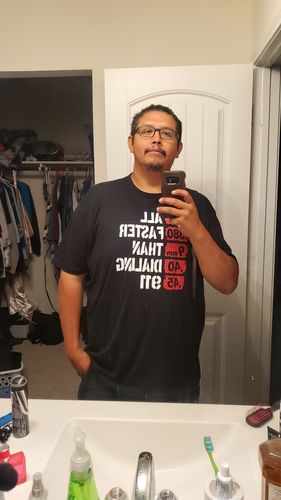 Customer photo review of All Faster Than 911 Mens Apparel