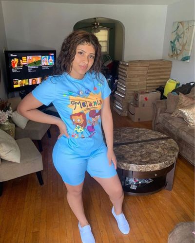 Customer photo review of Casual Lovely Printed Short Sleeve Set