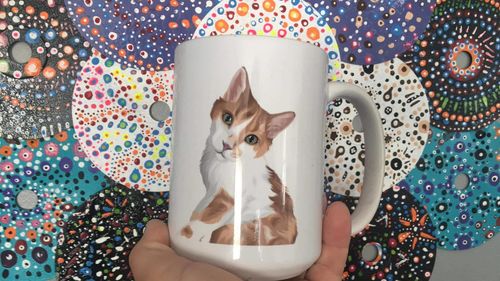 Customer photo review of Custom Pet Portrait Mug