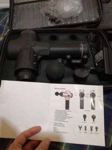Customer photo review of LCD Display Touch Screen 20-Speed 4 Heads Massage Gun