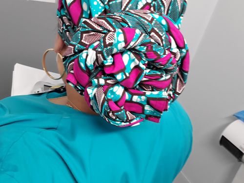 Customer photo review of African Print Kali Head Wrap