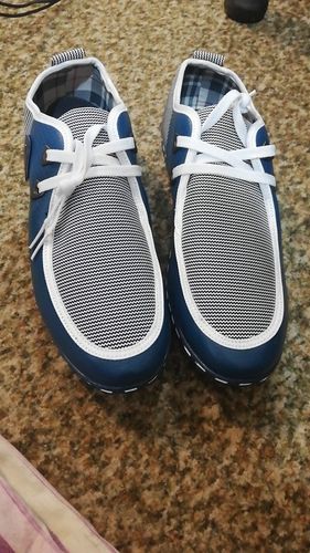 Customer photo review of Striped Breathable Light Loafers