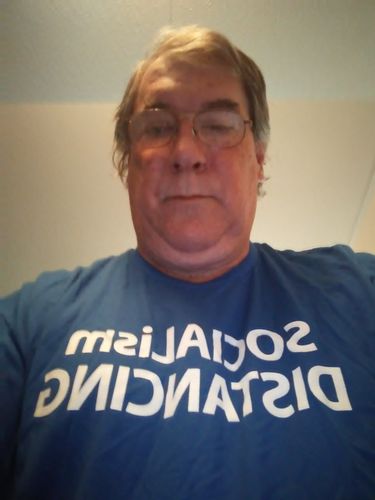 Customer photo review of Socialism Distancing Mens Apparel