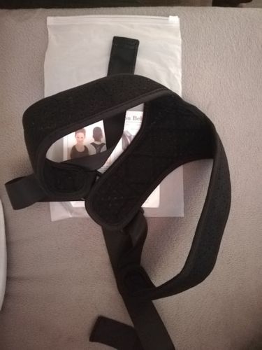 Customer photo review of Adjustable Back Posture Brace Clavicle Support Posture Corrector and Pain Relief