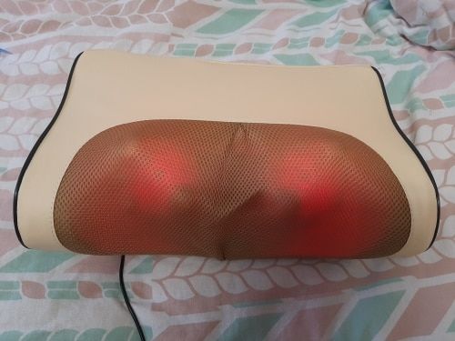 Customer photo review of Upgraded 6 Buttons Infrared Heating Neck & Shoulder Shiatsu Massage Pillow - Multi Function