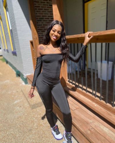 Customer photo review of Sexy Off Shoulder Slim Jumpsuit